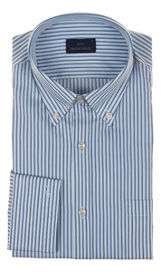 Paul & Shark Cotton Twill 2-Tone Stripe Shirt Blue-Blue
