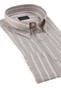 Paul & Shark Cotton Twill Stripe Shirt Beige-White