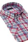 Paul & Shark Cotton Zephir Check Shirt Blauw-Fuchsia