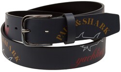 Paul & Shark Cut Logo Belt Navy