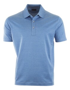 Paul & Shark Embroidered Fin Silver Mercerised Jersey Poloshirt Blue Bonnet