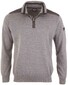 Paul & Shark Fine Leather Contrasts Pullover Mid Grey