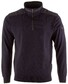 Paul & Shark Fine Leather Contrasts Pullover Navy