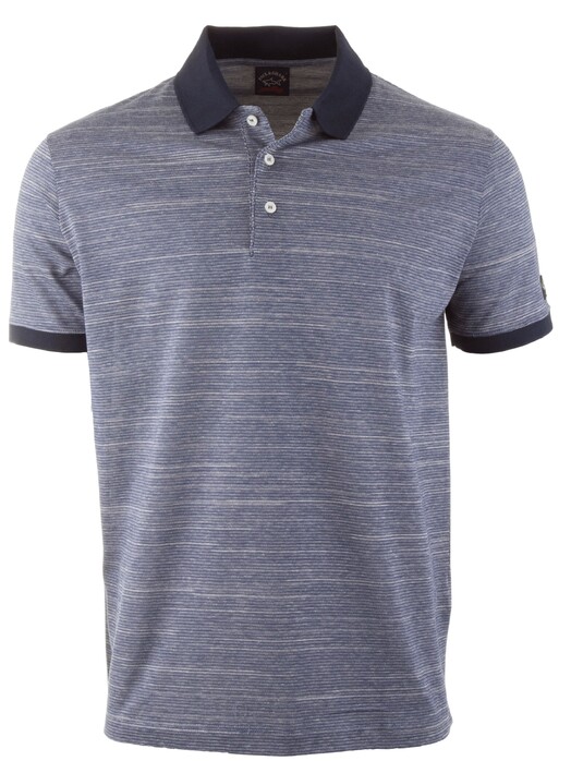 Paul & Shark Fine Melange Poloshirt Mid Blue