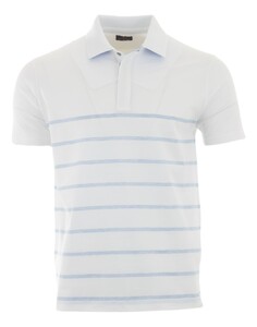 Paul & Shark Fine Piqué Cotton Polo Shirt Linen Details Wit-Blauw