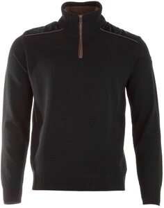 Paul & Shark Fine Velours Contrast Pullover Black