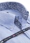 Paul & Shark Flower Contrasted Linen-Mix Short Sleeve Shirt Light Blue