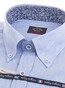 Paul & Shark Flower Contrasted Linen-Mix Short Sleeve Shirt Light Blue