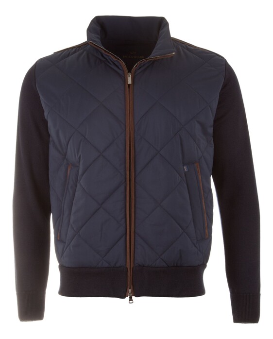 Paul & Shark Full Zip Padded Typhoon & Alcantara Cardigan Navy