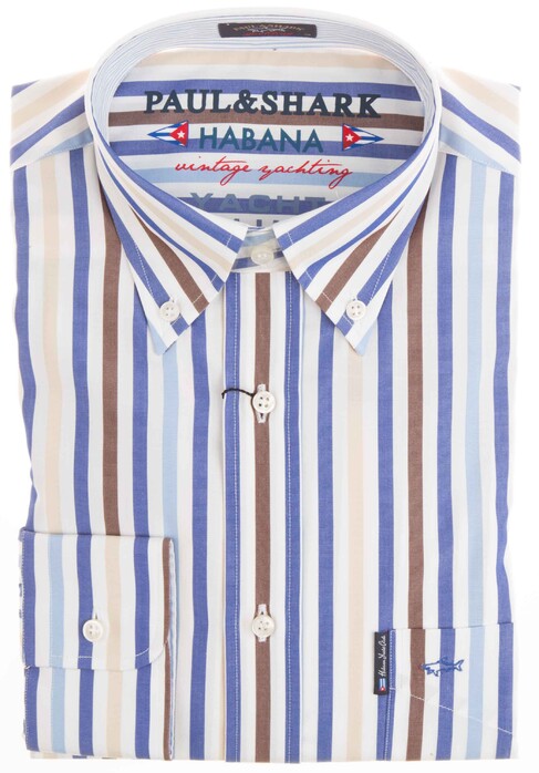 Paul & Shark Habana Vintage Yachting Stripe Shirt Navy