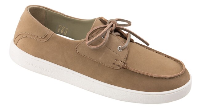 Paul & Shark Leather Boat Shoes Sand