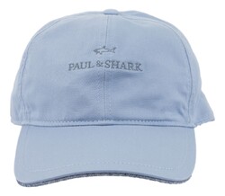 Paul & Shark Logo Embroided Cotton Baseball Cap Powder Blue