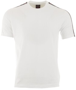 Paul & Shark Logo Tape Contrast T-Shirt White