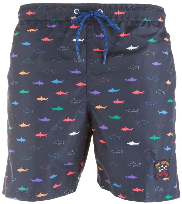 Paul & Shark Multicolor Shark Pattern Shorts Swim Short