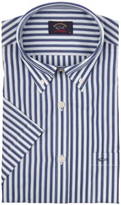 Paul & Shark Organic Cotton Yachting Stripe Shirt Blue-White
