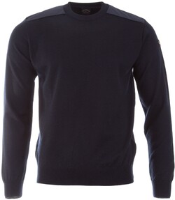 Paul & Shark Perforated Shoulder Contrast Pullover Navy