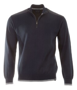 Paul & Shark Piuma Featherlight Cotton Half Zip Pullover Dark Evening Blue