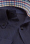Paul & Shark Plain Collar Check Contrast Shirt Navy
