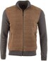 Paul & Shark Quilted Suede Merino Cardigan Silver Bright