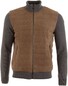 Paul & Shark Quilted Suede Merino Cardigan Silver Bright