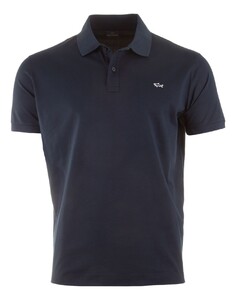 Paul & Shark Shark Badge Double Piqué Cotton Poloshirt Blue