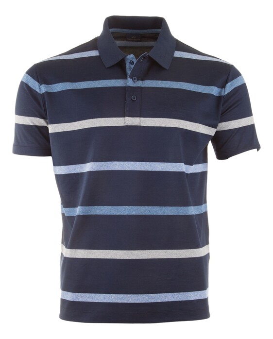 Paul & Shark Shark badge Jaspé Cotton Piqué Polo Blauw