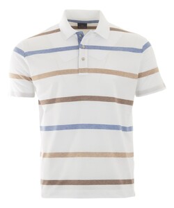 Paul & Shark Shark badge Jaspé Cotton Piqué Poloshirt White