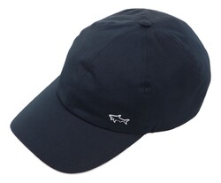 Paul & Shark Shark Badge Light Cotton Baseball Cap Dark Evening Blue