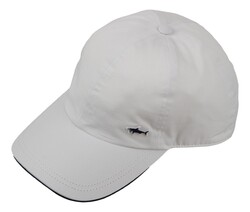 Paul & Shark Shark Badge Light Cotton Baseball Cap White