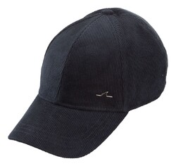 Paul & Shark Shark  Fin Corduroy Baseball Cap Donker Blauw