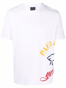 Paul & Shark Shark Print T-Shirt Wit-Multi