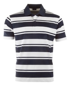 Paul & Shark Shark Tag Double Mercerised Jersey Cotton Poloshirt White-Blue