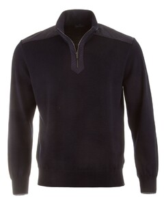 Paul & Shark Shark Tag Merino Extrafine Half Zip Pullover Dark Evening Blue