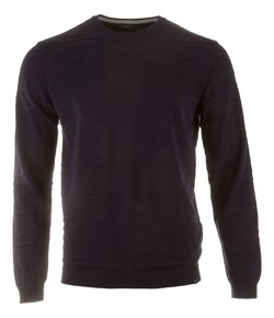 Paul & Shark Shark Tag Monogram Fresco Cotton Crewneck Trui Blauw
