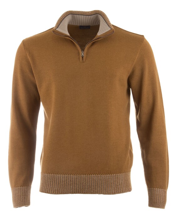 ベーシックジョグ① Paul & Shark Shark Tag Soft Cool Touch Wool Half Zip Trui in kleur