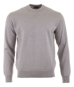 Paul & Shark Shark Tag Summer Wool Crewneck Trui Licht Grijs