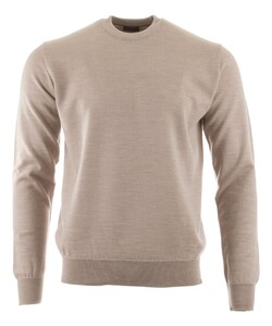 Paul & Shark Shark Tag Summer Wool Crewneck Trui Licht Zand