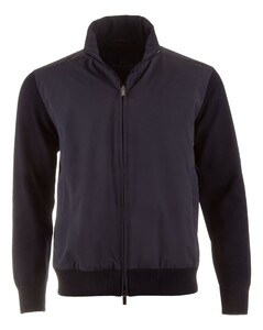Paul & Shark Shark Tag Typhoon Re4x4 Soft Cool Touch Wool Full Zip Hybrid Vest Donker Blauw