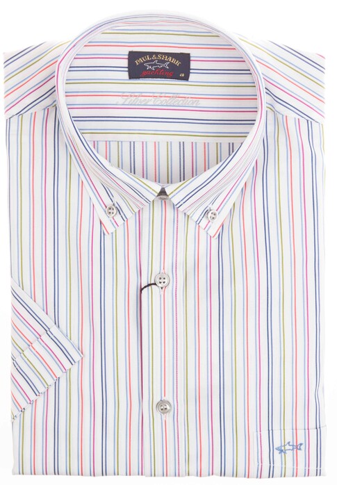 Paul & Shark Silver Collection Chique Stripe Shirt White