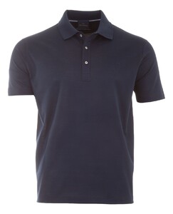 Paul & Shark Silver Collection Fine Piqué Cotton Poloshirt Dark Evening Blue