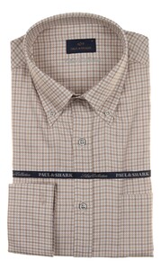 Paul & Shark Silver Collection Texture Cotton Shirt White-Beige