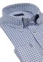 Paul & Shark Silver Cotton Satin Check Overhemd Blauw