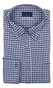 Paul & Shark Silver Cotton Satin Check Shirt Blue