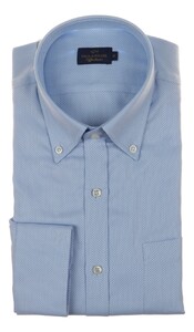 Paul & Shark Soffio Damier Cotton Shirt Light Blue