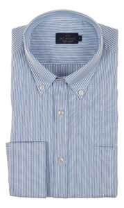 Paul & Shark Soffio Oxford Cotton Stripe Overhemd Licht Blauw