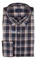 Paul & Shark Soft Touch Cotton Poplin Check Overhemd Blauw-Bruin