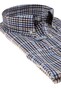 Paul & Shark Soft Touch Cotton Poplin Check Overhemd Blauw-Zand