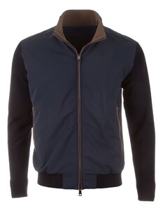 Paul & Shark Summer Wool Knit Hybrid with Full Typhoon Platinum Front Vest Donker Blauw