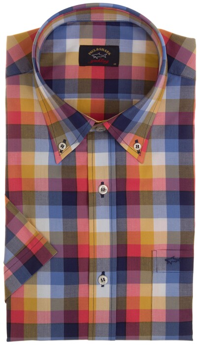 Paul & Shark Sunset Colored Check Shirt Multicolor