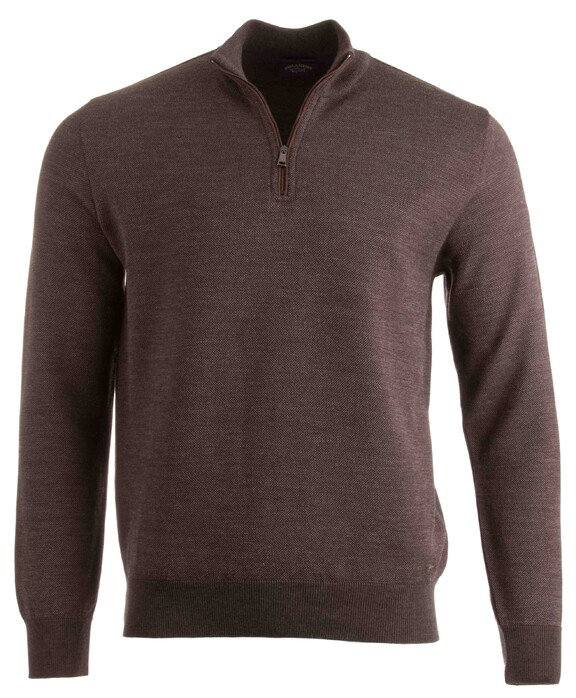 Paul & Shark Three-In-One Wool Fine Structure Pullover Brown